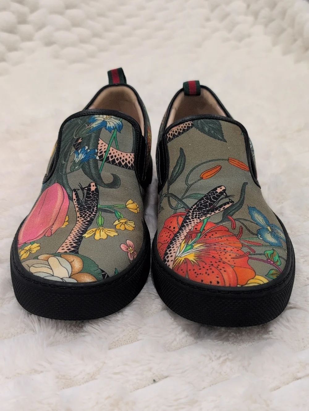 UK11 Men's Gucci Dino Jungle Men's Slip-On Loafers